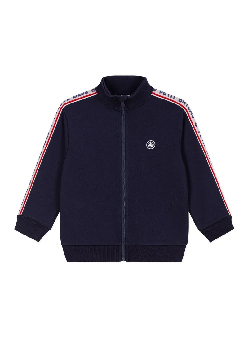 Petit Bateau Children's zip-up cotton sweatshirt